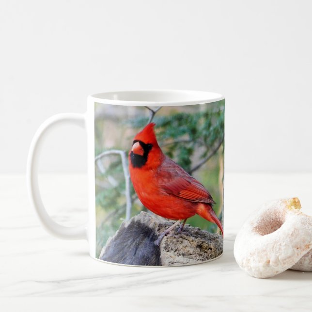 Caneca De Café Crimson Cardinal Woods (Com Donut)
