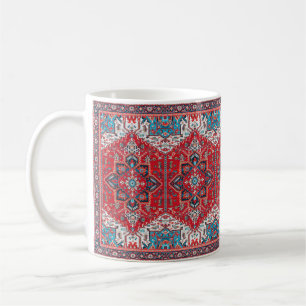 Caneca De Café Crimson Heirloom: Arte do Rug do Patrimônio Marroq
