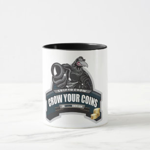 Caneca de café cripto do corvo