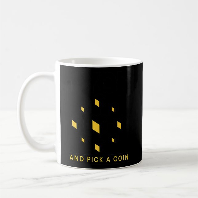 Caneca De Café Criptocurrency Blocchain Faz Sua Própria Pesquisa (Esquerda)