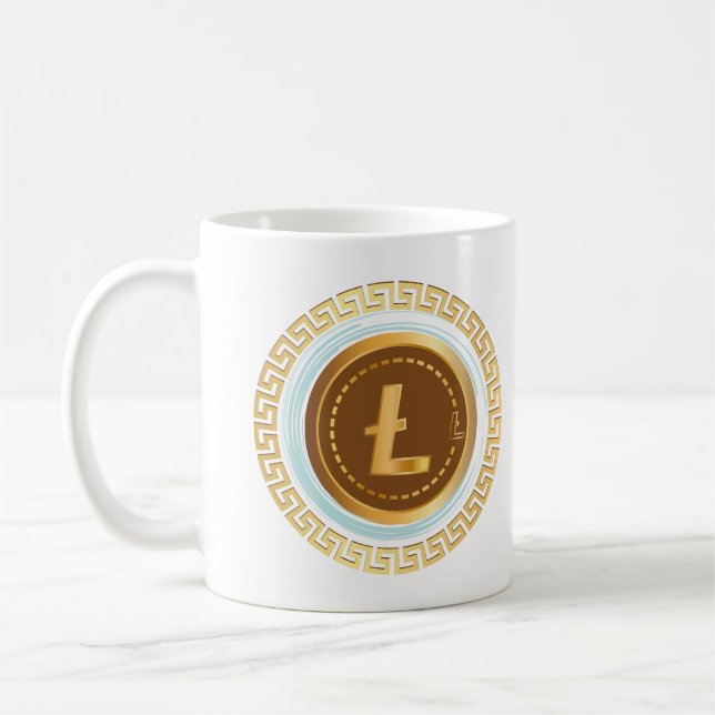 CANECA DE CAFÉ CRIPTOMOEDA LITECOIN (Esquerda)