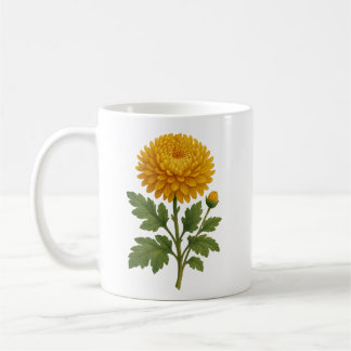 Caneca De Café Crisântemo vintage