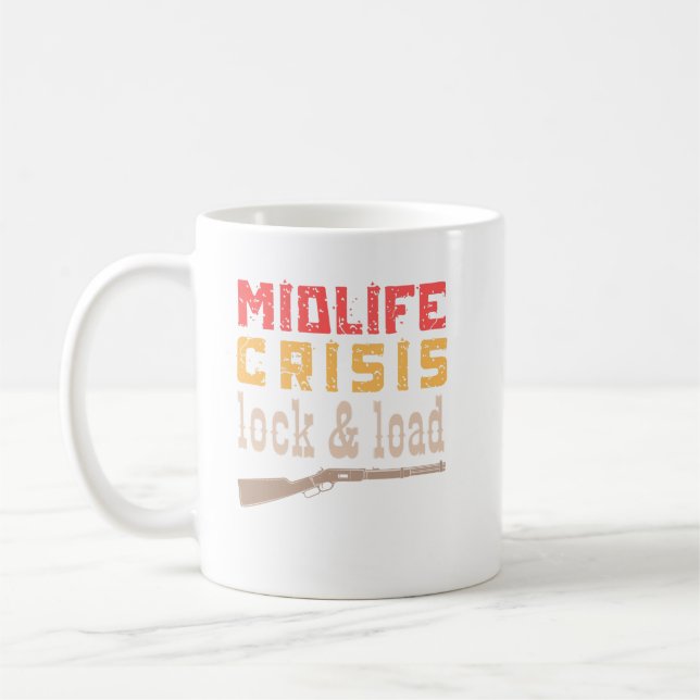Caneca De Café crise de meia-vida bloqueada e crise de meia-idade (Esquerda)