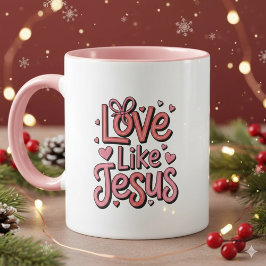 Caneca de Café Cristã 'Ame Como Jesus' 11 oz