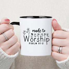 Caneca de Café Cristã com Versículo Bíblico Feita