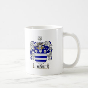 Caneca De Café Crista da brasão de Wright/família de Wright