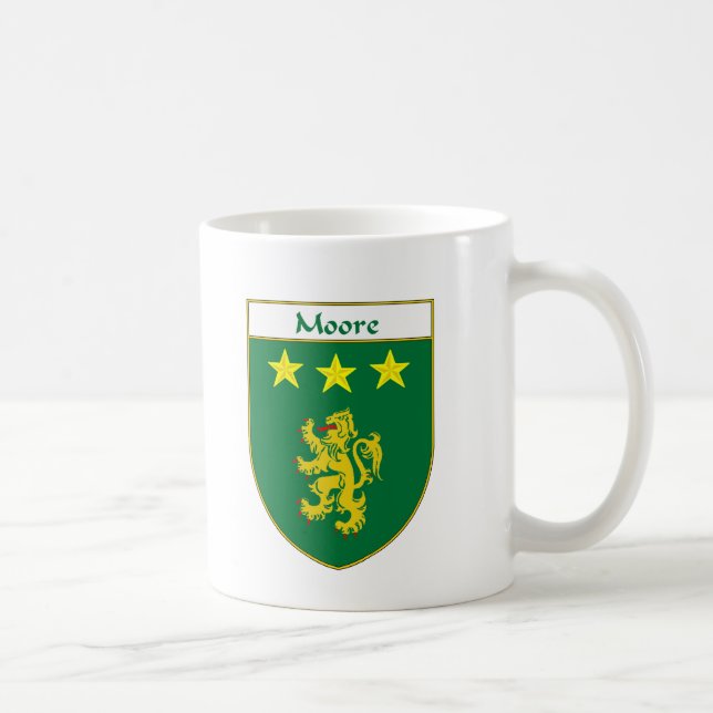Caneca De Café Crista da brasão/família de Moore (Direita)