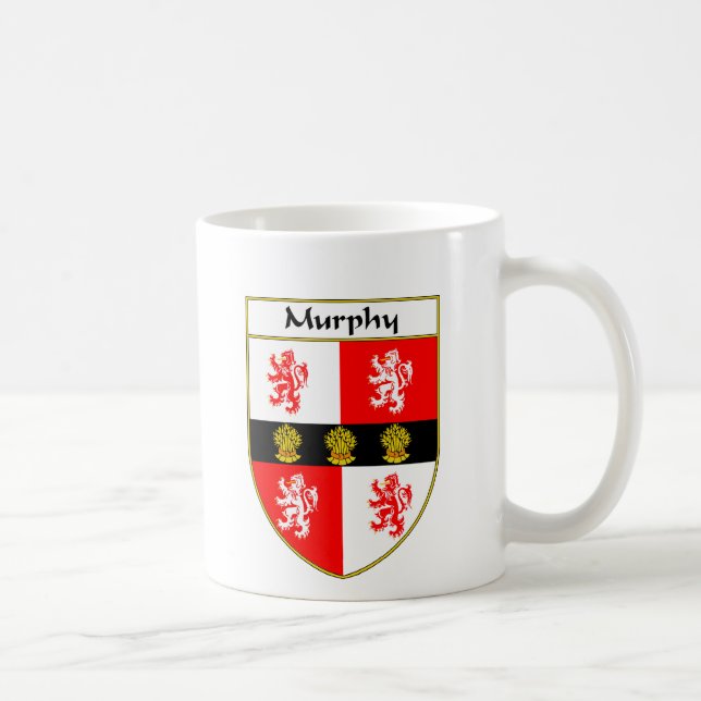 Caneca De Café Crista da brasão/família de Murphy (Direita)