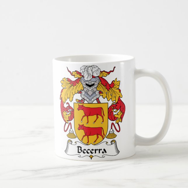 Caneca De Café Crista da família de Becerra (Direita)