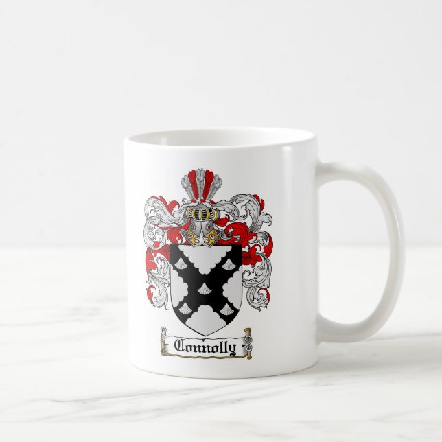 CANECA DE CAFÉ CRISTA DA FAMÍLIA DE CONNOLLY - BRASÃO DE CONNOLLY (Direita)