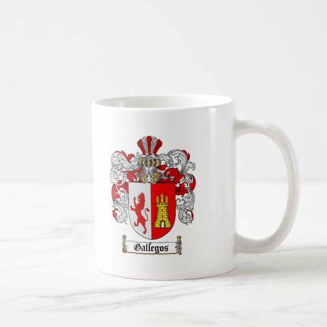CANECA DE CAFÉ CRISTA DA FAMÍLIA DE GALLEGOS - BRASÃO DE GALLEGOS (Direita)