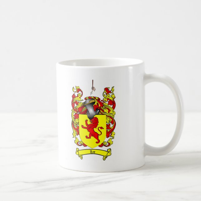 CANECA DE CAFÉ CRISTA DA FAMÍLIA DE LEE - BRASÃO DE LEE (Direita)