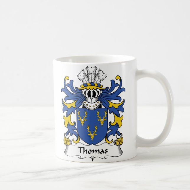 Caneca De Café Crista da família de Thomas (Direita)