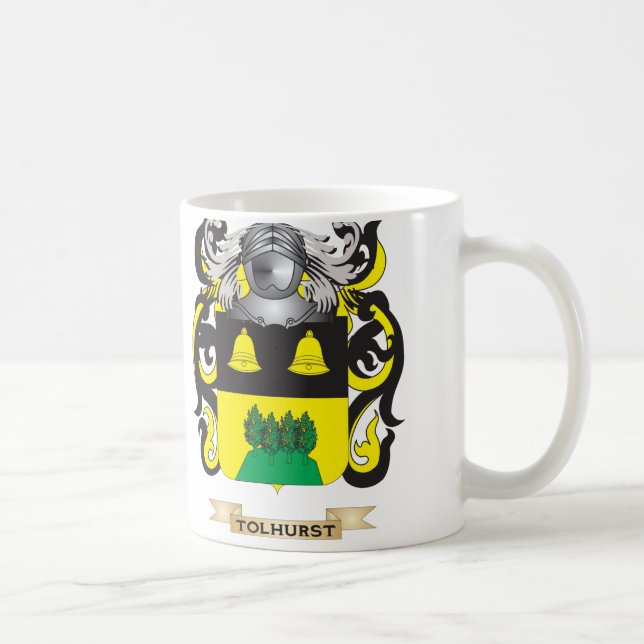 Caneca De Café Crista da família de Tolhurst (brasão) (Direita)
