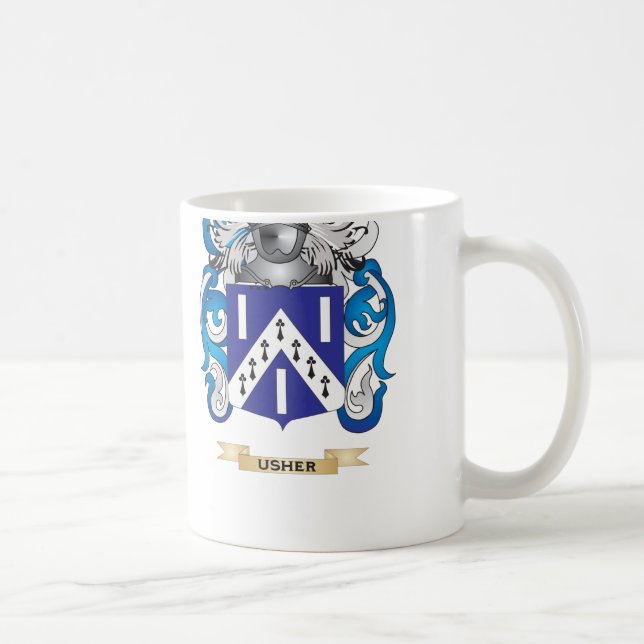 Caneca De Café Crista da família de Usher (brasão) (Direita)