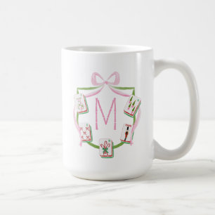 Caneca De Café Crista de Férias do Mah Jongg Preppy