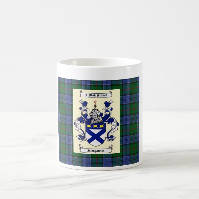 Caneca De Café Crista de Kirkpatrick no tartan do azul de (Centro)