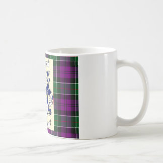 Caneca De Café Crista de Kirkpatrick no Tartan do roxo de
