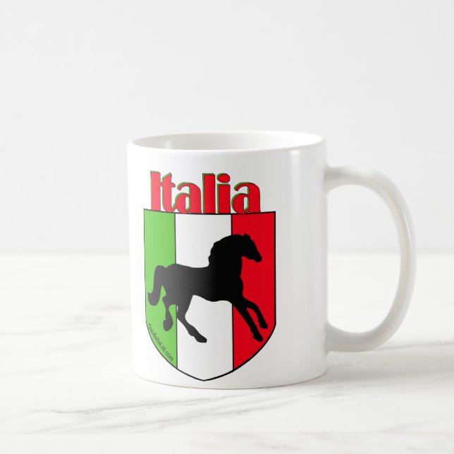 Caneca De Café Crista do garanhão de Italia (Direita)