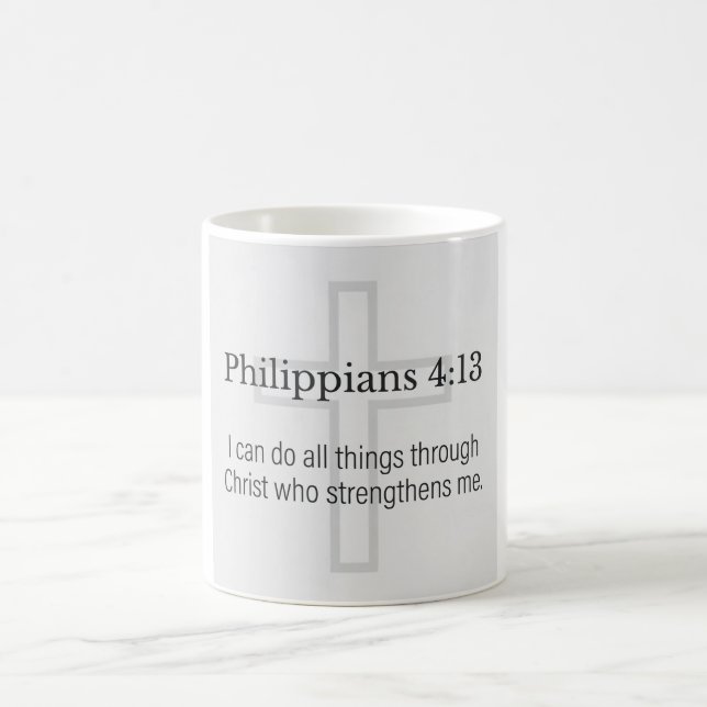 Caneca de café cristã Filipenses 4:13 (Centro)