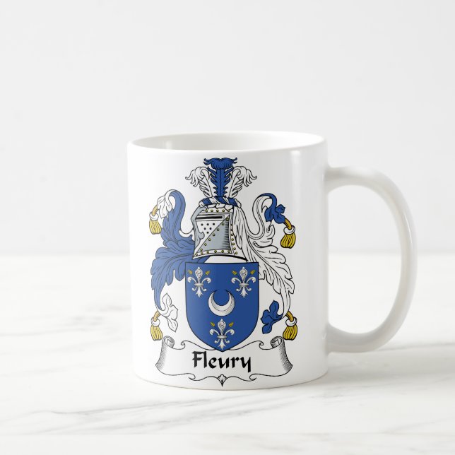 Caneca De Café Crista Fleury da família (Direita)