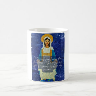 Caneca de café cristã Virgem Maria Bendita