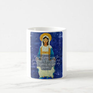 Caneca de café cristã Virgem Maria Bendita