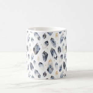 Caneca De Café Cristais de Ouro Azul