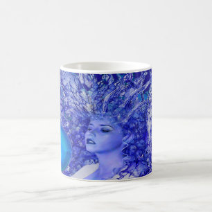 Caneca De Café Cristal Azul