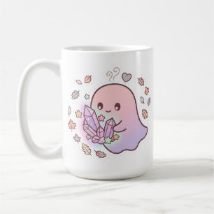 Caneca de Café Cristal Mágico Fantasma Pastel Kawa