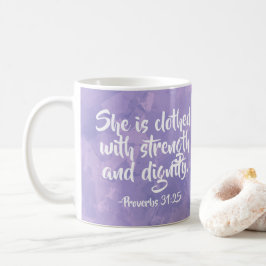 Caneca De Café Cristão da bíblia dos provérbio 31 da força e da