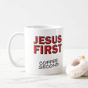 Caneca De Café Cristão Jesus Primeiro Café Segundo