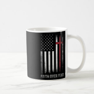 Caneca De Café Cristão Usa Bandeira Americana Cristo Fé Sobre F
