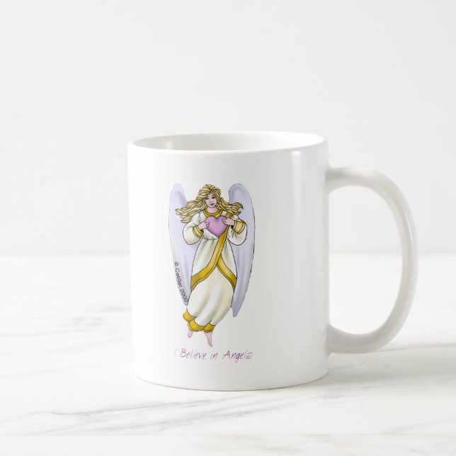 Caneca De Café Cristãos acreditam em anjos (Direita)