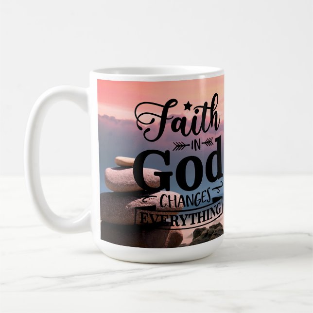 Caneca De Café Cristianismo Fé em Deus Mug (Esquerda)
