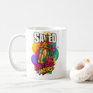 Caneca De Café Cristianismo Salvo Mas Ainda Estranho Humor Fãs da
