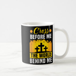 Caneca De Café Cristo Cruzando Antes De Mim O Mundo Por Trás De M