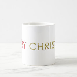 Caneca De Café Cristo de feliz no dia Dourado do Natal