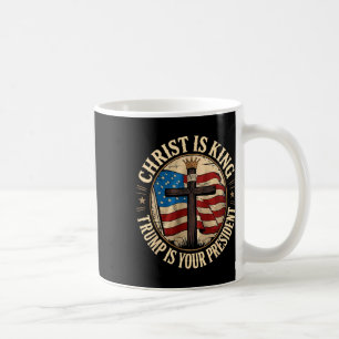 Caneca De Café Cristo é o Rei e Trump é o Presidente