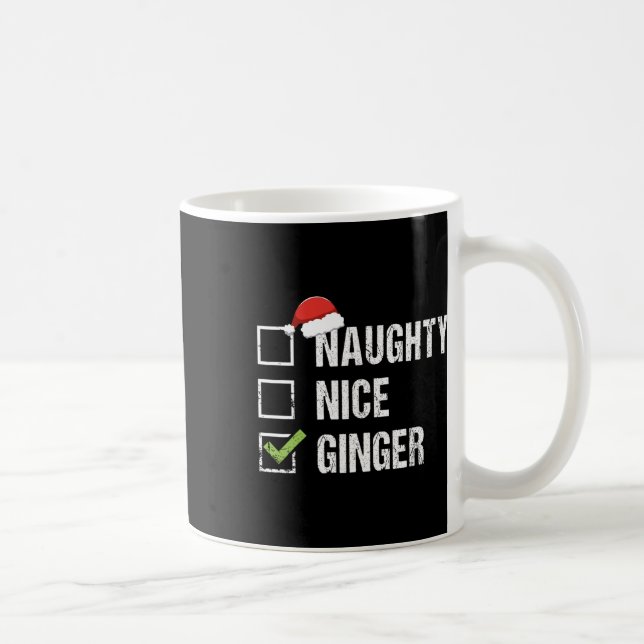 Caneca De Café Cristo Irlandês Naughn Nice Ginger Redhead Santa H (Direita)