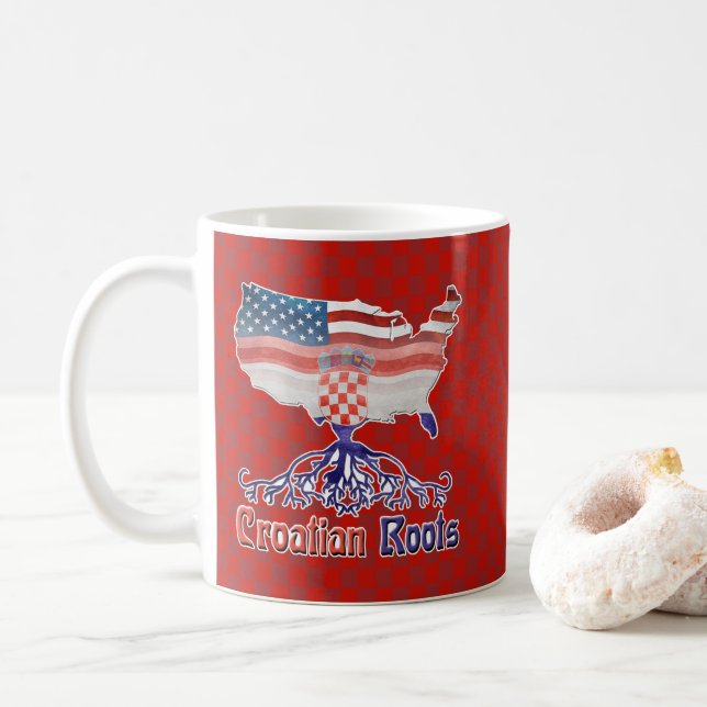 Caneca De Café Croata Americana Roots Coffee Mug (Com Donut)
