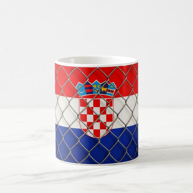 Caneca De Café Croatia Flag Protection  (Centro)