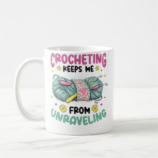 Caneca De Café Crochê Me Impede de Desfazer Tricô Crochê