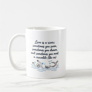 Caneca De Café Crocodile & Ex Citação para Divórcio ou Separações