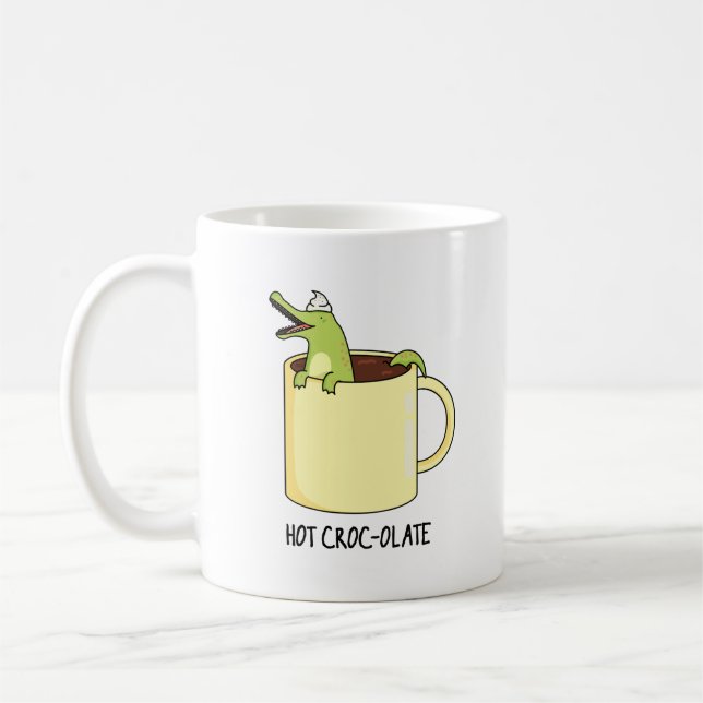 Caneca De Café Crocodilo Engraçado-Crocodilo-Engraçado Quente (Esquerda)