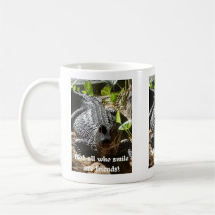 Caneca De Café crocodilo "nem todos que sorriem são amigos" 