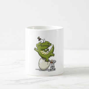 Caneca De Café Crocodilo Saindo de um Ovo