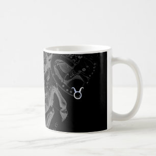 Caneca De Café Cromo como Taurus Zodiac Sinal em Decoração Hevéli