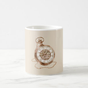 Caneca De Café Cronômetro Steampunk