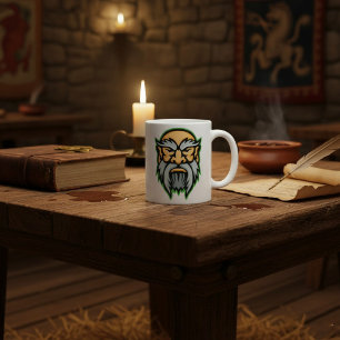 Caneca de Café Cronos Deus Grego Barba Grisalha